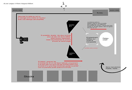plan d'un studio photo